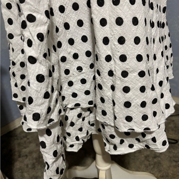 Papillon Blanc Black and White Polka Dot Midi Dress - Picture 6 of 16